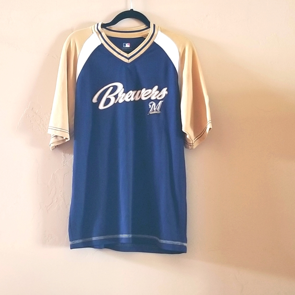 Milwaukee Brewers Men's Shirt Braun #8 Size LG